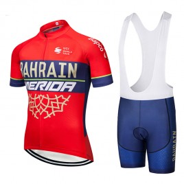 Ensemble cuissard vélo et maillot cyclisme équipe pro Bahrain Merida 2018