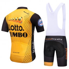 Ensemble cuissard vélo et maillot cyclisme équipe pro Lotto Jumbo 2018