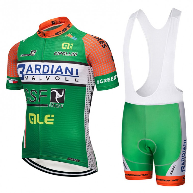 Ensemble cuissard vélo et maillot cyclisme équipe pro Bardiani CSF 2018