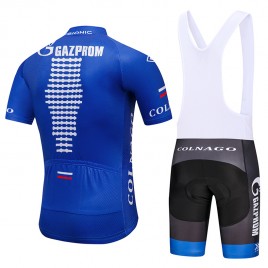 Ensemble cuissard vélo et maillot cyclisme équipe pro Gazprom 2018