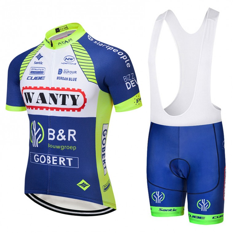 Ensemble cuissard vélo et maillot cyclisme équipe pro Wanty 2018