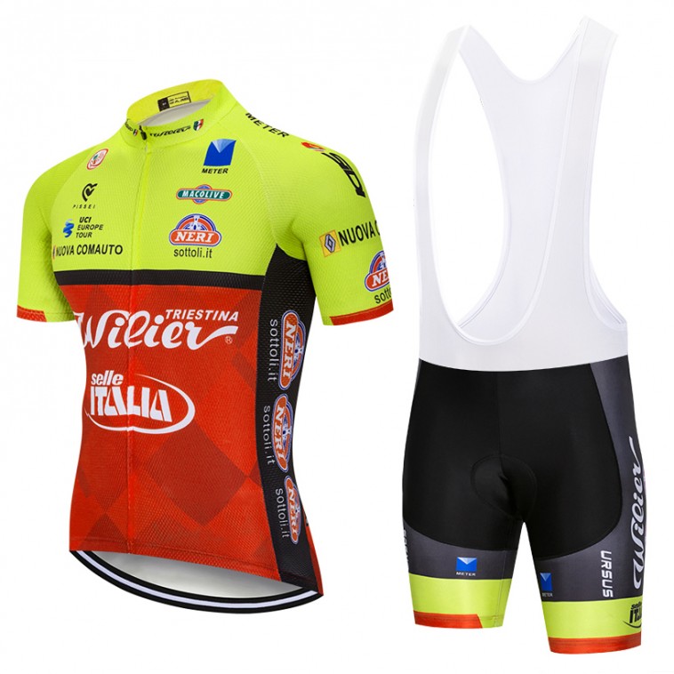 Ensemble cuissard vélo et maillot cyclisme pro WILIER Selle Italia 2018