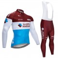 Ensemble cuissard vélo et maillot cyclisme hiver pro AG2R La Mondiale 2018