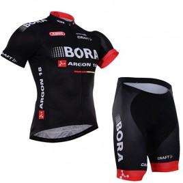 Ensemble cuissard vélo et maillot cyclisme équipe pro Bora Argon