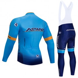 Ensemble cuissard vélo et maillot cyclisme hiver pro ASTANA 2018