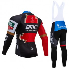 Ensemble cuissard vélo et maillot cyclisme hiver pro BMC 2018