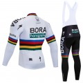 Ensemble cuissard vélo et maillot cyclisme hiver pro BORA UCI 2018