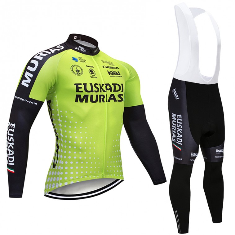 Ensemble cuissard vélo et maillot cyclisme hiver pro EUSKADI Murias 2018