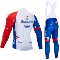 Ensemble cuissard vélo et maillot cyclisme hiver pro GROUPAMA FDJ 2018