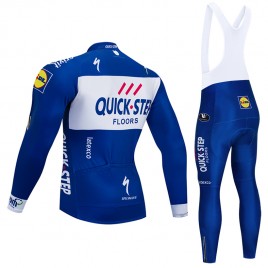 Ensemble cuissard vélo et maillot cyclisme hiver pro QUICK STEP 2018