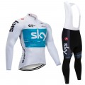 Ensemble cuissard vélo et maillot cyclisme hiver pro SKY Rowe 2018