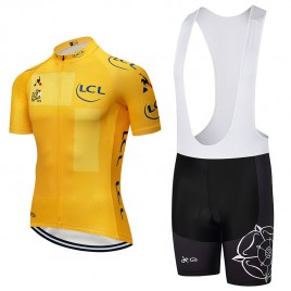 Ensemble cuissard vélo et maillot jaune Tour de France 2018 LCL
