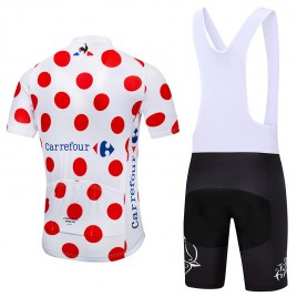 Ensemble cuissard vélo et maillot à Pois Tour de France 2018 Carrefour