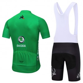 Ensemble cuissard vélo et maillot Vert Tour de France 2018 Skoda