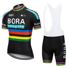 Ensemble cuissard vélo et maillot cyclisme pro BORA UCI 2018 black edition