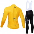 Ensemble cuissard vélo et maillot jaune cyclisme hiver pro Tour de France 2018 LCL