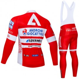 Ensemble cuissard vélo et maillot cyclisme hiver pro Androni 2018