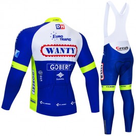Ensemble cuissard vélo et maillot cyclisme hiver pro Wanty Gobert 2018
