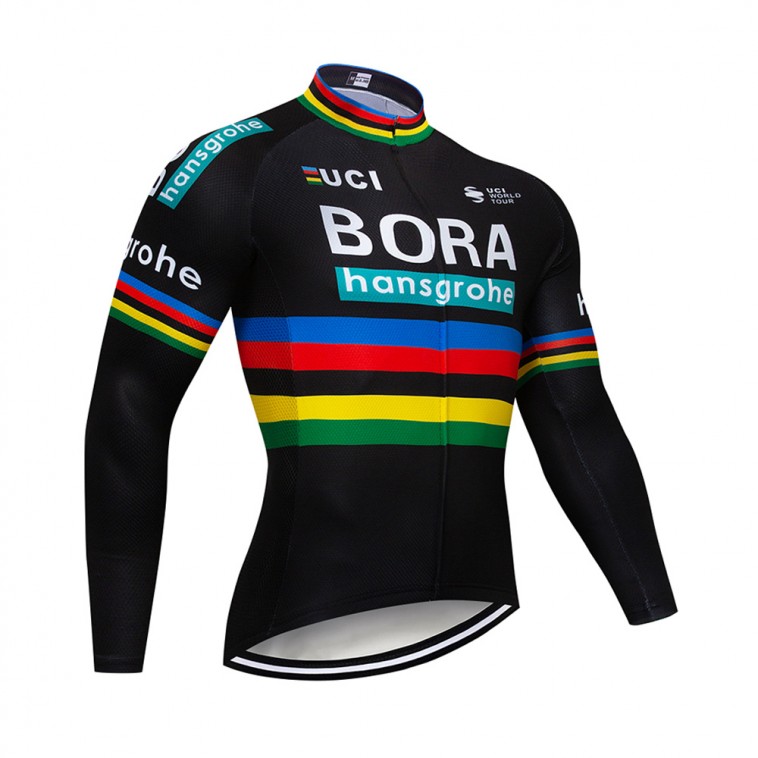 Maillot vélo hiver pro BORA UCI BLACK 2018