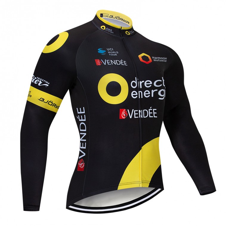 Maillot vélo hiver pro Direct Energie 2018