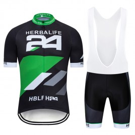 Ensemble cuissard vélo et maillot cyclisme pro HERBALIFE 2019 noir