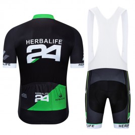 Ensemble cuissard vélo et maillot cyclisme pro HERBALIFE 2019 noir