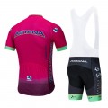 Ensemble cuissard vélo et maillot cyclisme pro ASTANA 2019 rose