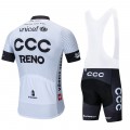 Ensemble cuissard vélo et maillot cyclisme pro CCC Reno 2019 blanc