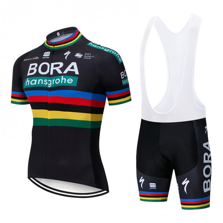 Ensemble cuissard vélo et maillot cyclisme pro BORA 2019 UCI