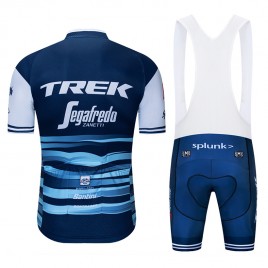 Ensemble cuissard vélo et maillot cyclisme pro TREK Segafredo 2019 bleu