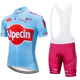 Ensemble cuissard vélo et maillot cyclisme pro KATUSHA ALPECIN 2019 bleu