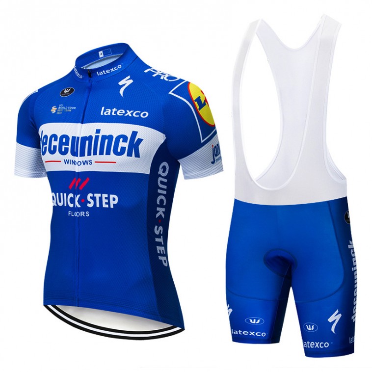 Ensemble cuissard vélo et maillot cyclisme pro DECEUNINCK QUICK STEP 2019