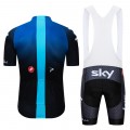 Ensemble cuissard vélo et maillot cyclisme pro SKY 2019