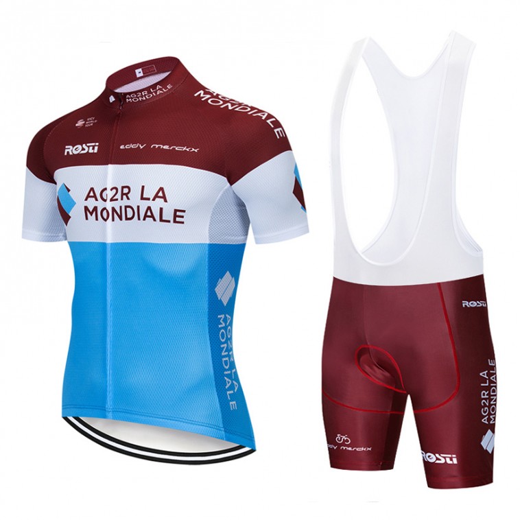 Ensemble cuissard vélo et maillot cyclisme pro AG2R La Mondiale 2019