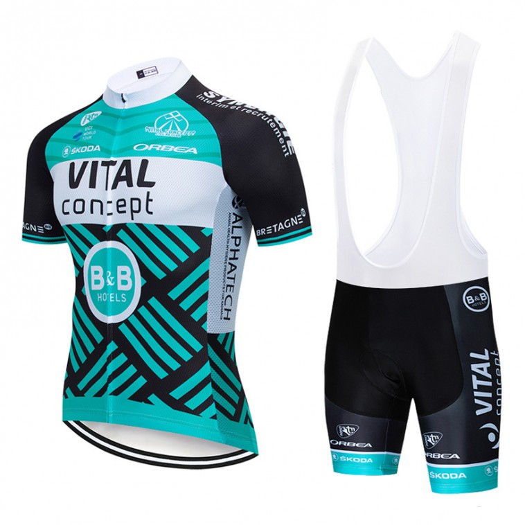 Ensemble cuissard vélo et maillot cyclisme pro Vital Concept - B&B Hotels 2019