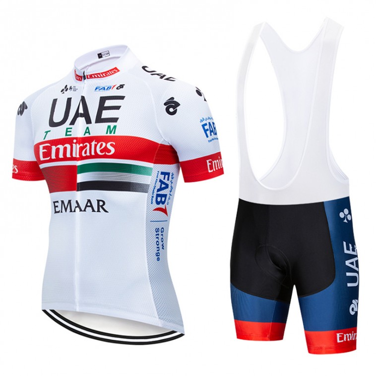 Ensemble cuissard vélo et maillot cyclisme pro UAE Emirates 2019