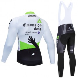 Ensemble cuissard vélo et maillot cyclisme hiver pro Dimension Data 2019