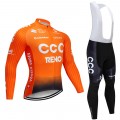 Ensemble cuissard vélo et maillot cyclisme hiver pro CCC RENO 2019