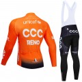 Ensemble cuissard vélo et maillot cyclisme hiver pro CCC RENO 2019