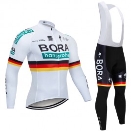 Ensemble cuissard vélo et maillot cyclisme hiver pro BORA 2019 German