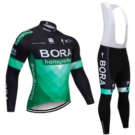 Ensemble cuissard vélo et maillot cyclisme hiver pro BORA 2019