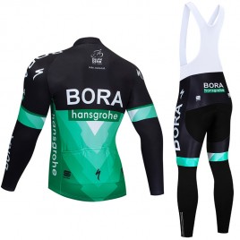 Ensemble cuissard vélo et maillot cyclisme hiver pro BORA 2019