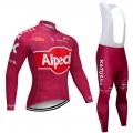 Ensemble cuissard vélo et maillot cyclisme hiver pro KATUSHA ALPECIN 2019 rouge