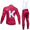 Ensemble cuissard vélo et maillot cyclisme hiver pro KATUSHA ALPECIN 2019 rouge