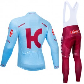 Ensemble cuissard vélo et maillot cyclisme hiver pro KATUSHA ALPECIN 2019 Bleu