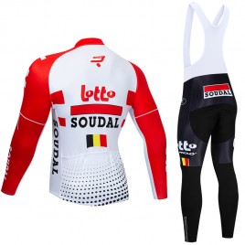 Ensemble cuissard vélo et maillot cyclisme hiver pro Lotto Soudal 2019