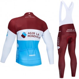 Ensemble cuissard vélo et maillot cyclisme hiver pro AG2R La Mondiale 2019