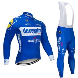 Ensemble cuissard vélo et maillot cyclisme hiver pro DECEUNINCK QUICK STEP 2019