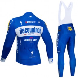 Ensemble cuissard vélo et maillot cyclisme hiver pro DECEUNINCK QUICK STEP 2019