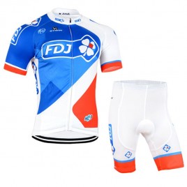 Ensemble cuissard vélo et maillot cyclisme équipe pro FDJ